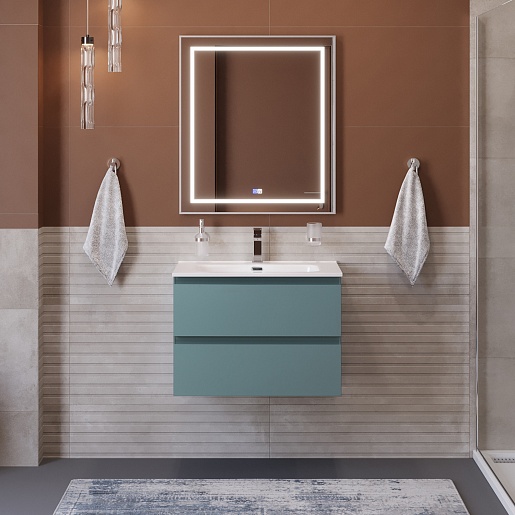 BelBagno Тумба с раковиной Kraft 39-70 подвесная Голубой матовый с раковиной BB700/390ETL – картинка-11